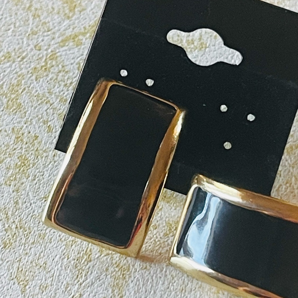 Chic Black and Gold Earrings